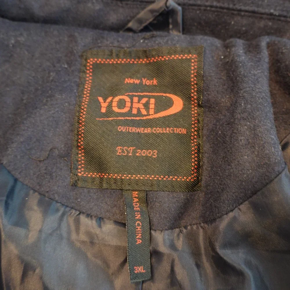 (NWT) Yoki Navy Blue Pea Coat 3XL - Picture 5 of 13